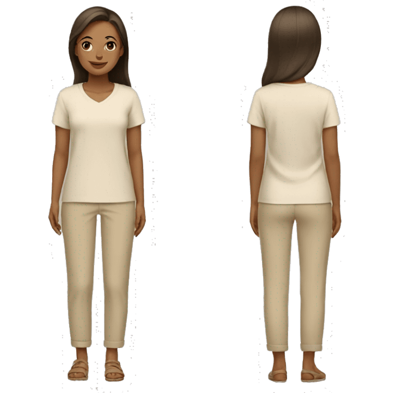  women’s beige color clothes  emoji