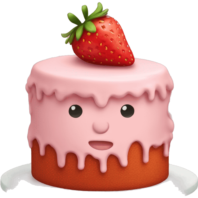 Strawb cake  emoji