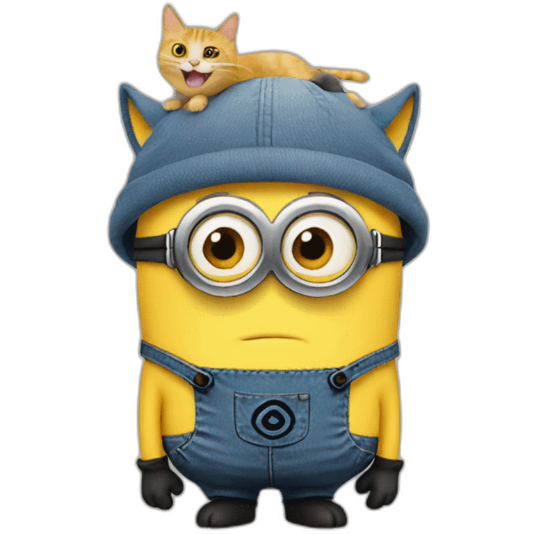 minion with cat on head emoji