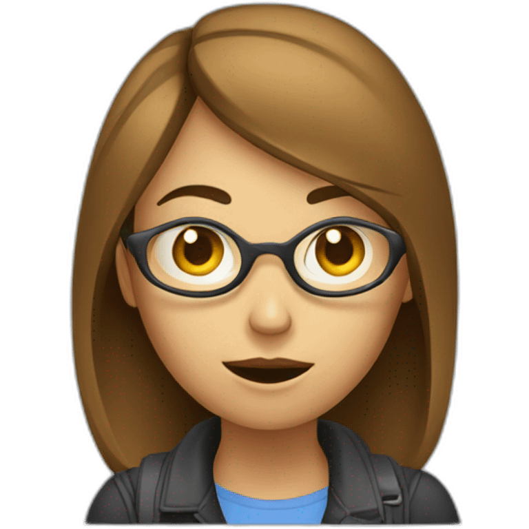 confused-female-programmer-with-laptop emoji