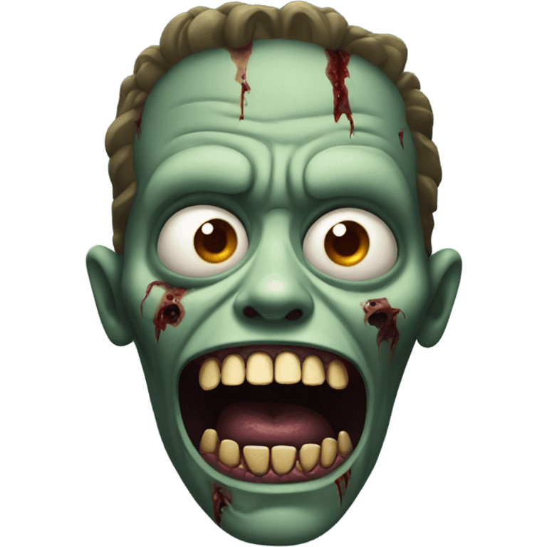 Zombie with big teeth emoji