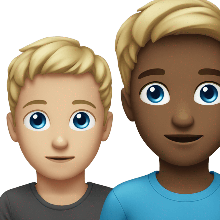 blue eyed boy and boy emoji