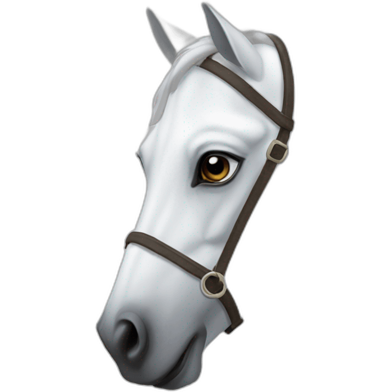 Cheval pur sang arabe blanc emoji