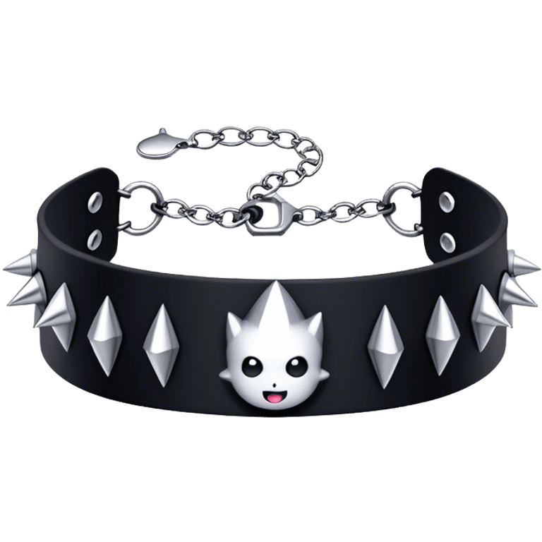 kawaii goth spike choker  emoji