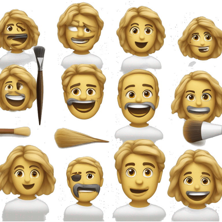 a chispa de la creatividad, con destellos brillantes y un pincel que simboliza la inspiración artística y la expresión creativa. emoji