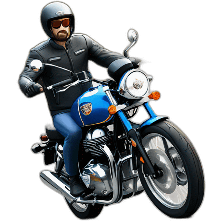 Royal Enfield Interceptor 650 Barcelona Blue emoji