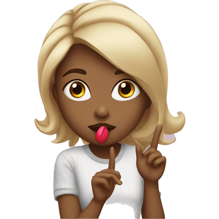 Girl blowing kiss emoji