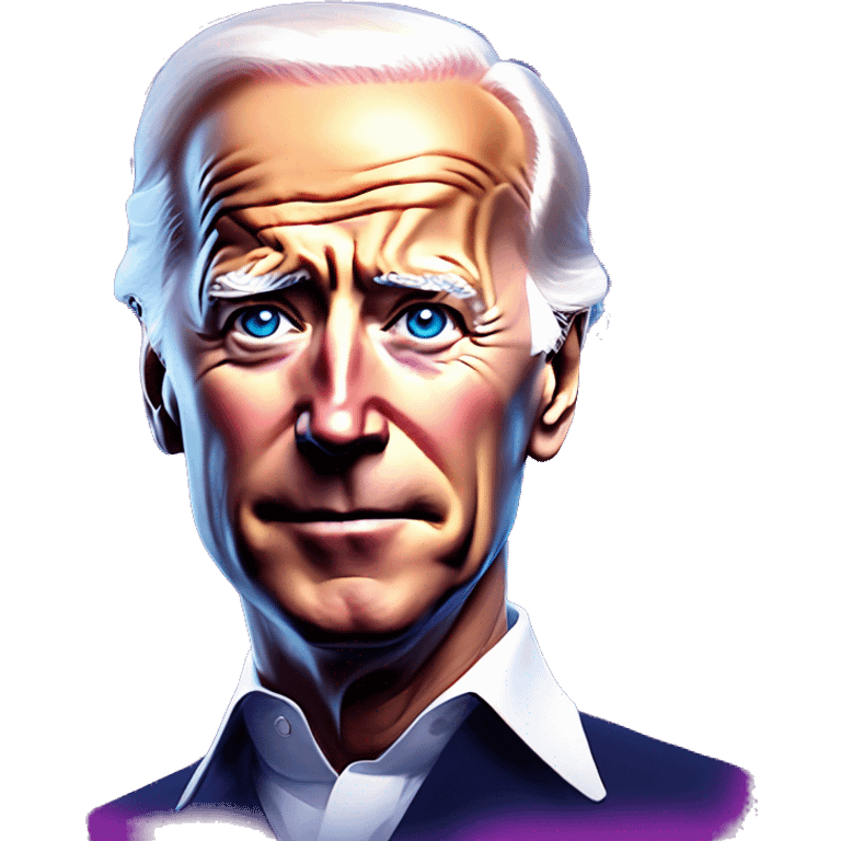 Synthwave Biden in Elsa style, oil paint, epic eyes, intricate lips, exquisite pose, beautiful, desirable, logical emoji