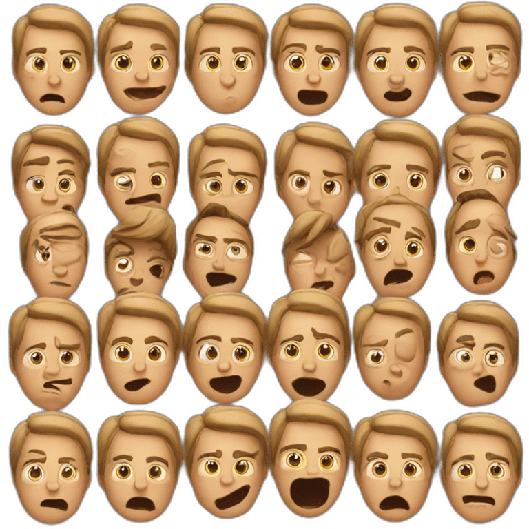 All facial expressions together emoji