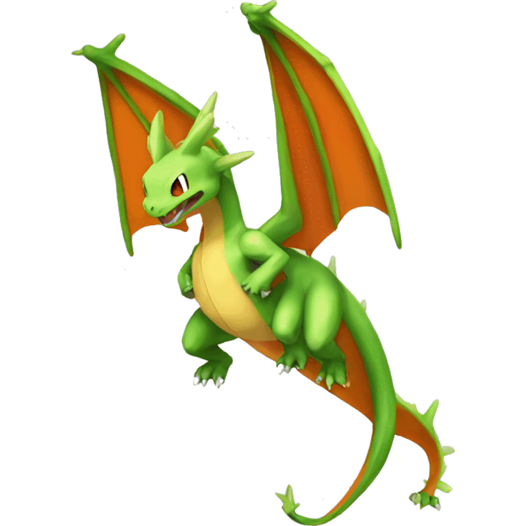 Metallic Flygon-Charizard full body emoji