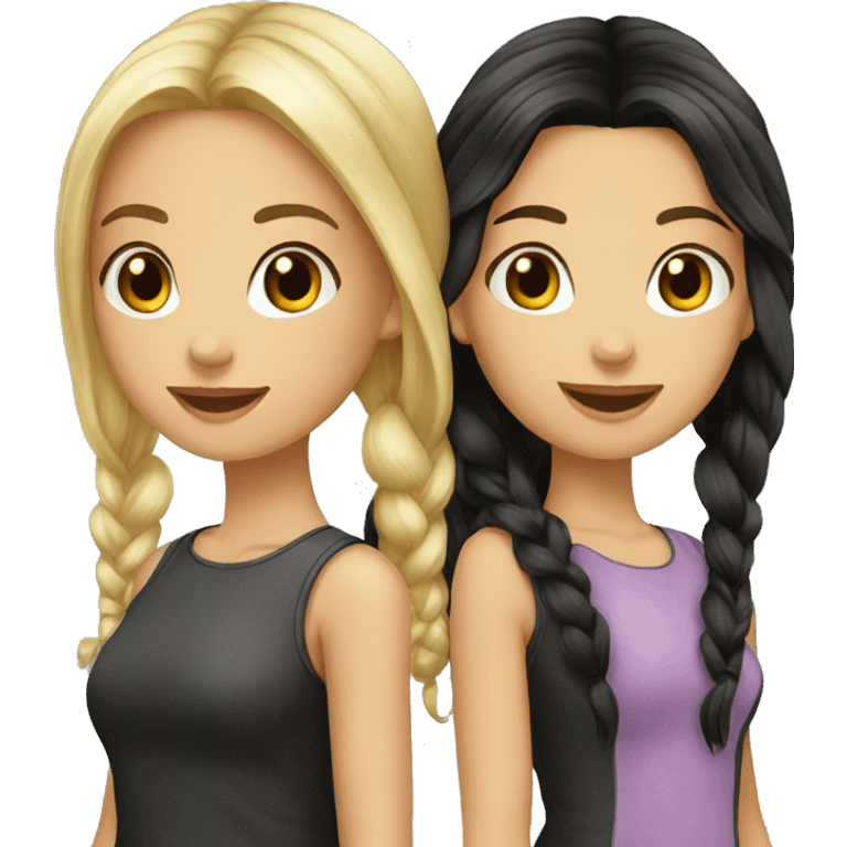 two--girls-best-friends-darkhair-blonde emoji