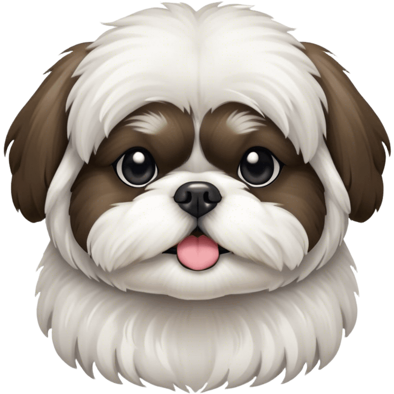 Emoji Shihtzu preto e branco emoji