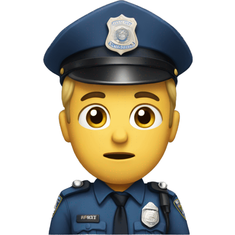 Police with a very concerned expression emoji