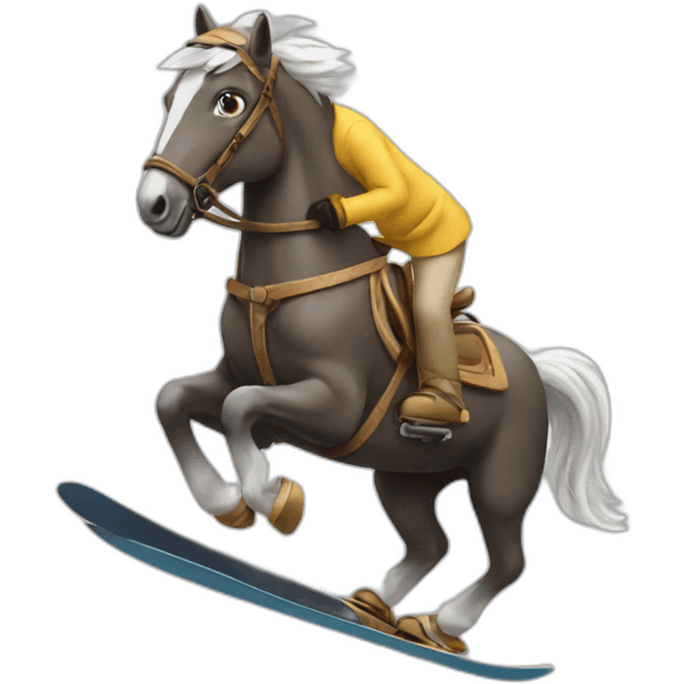 cheval qui ski emoji