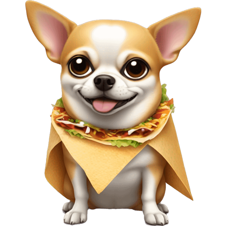 Fat Chihuahua eating Taco Bell fat emoji