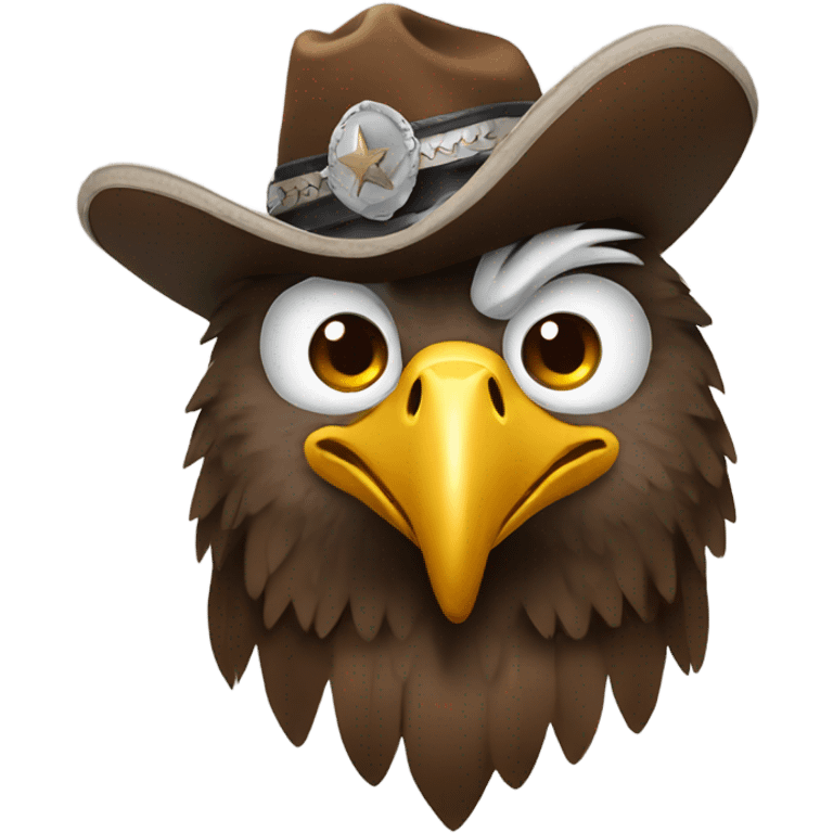 Eagle with cowboy hat  emoji