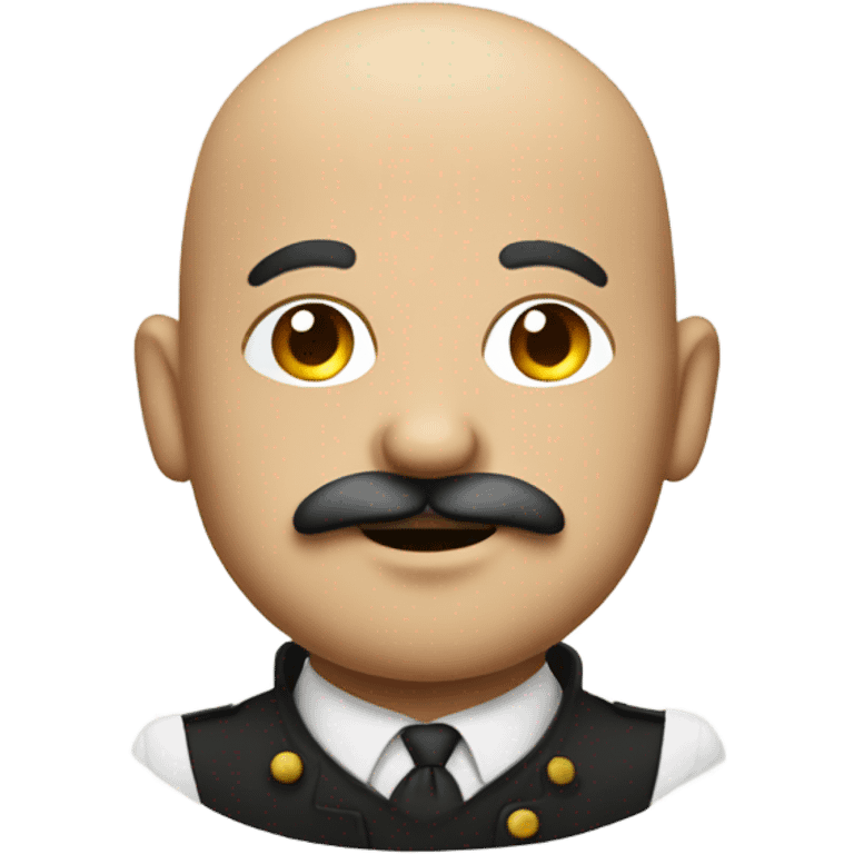 bald guy with bottle handlebar moustache  emoji