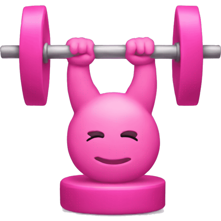 Pink weights  emoji