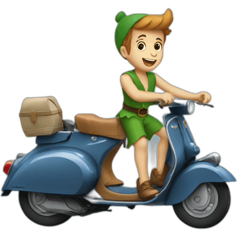 peter pan in vespa emoji