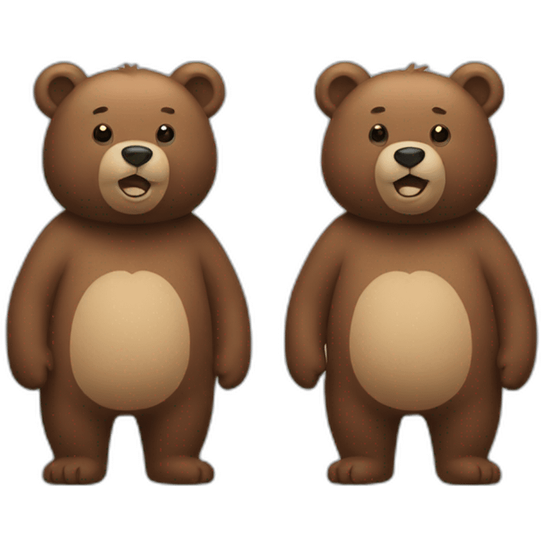 Two bears emoji