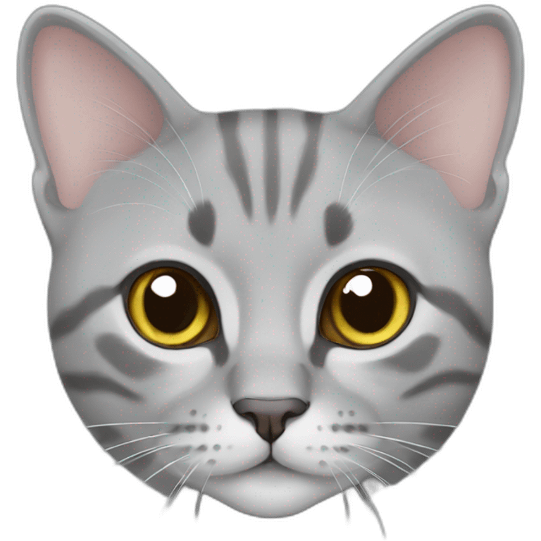 cat british short hair grey emoji