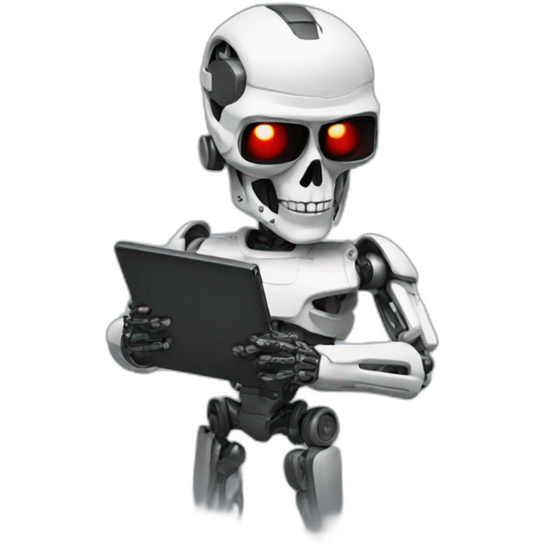 terminator with a tablet emoji