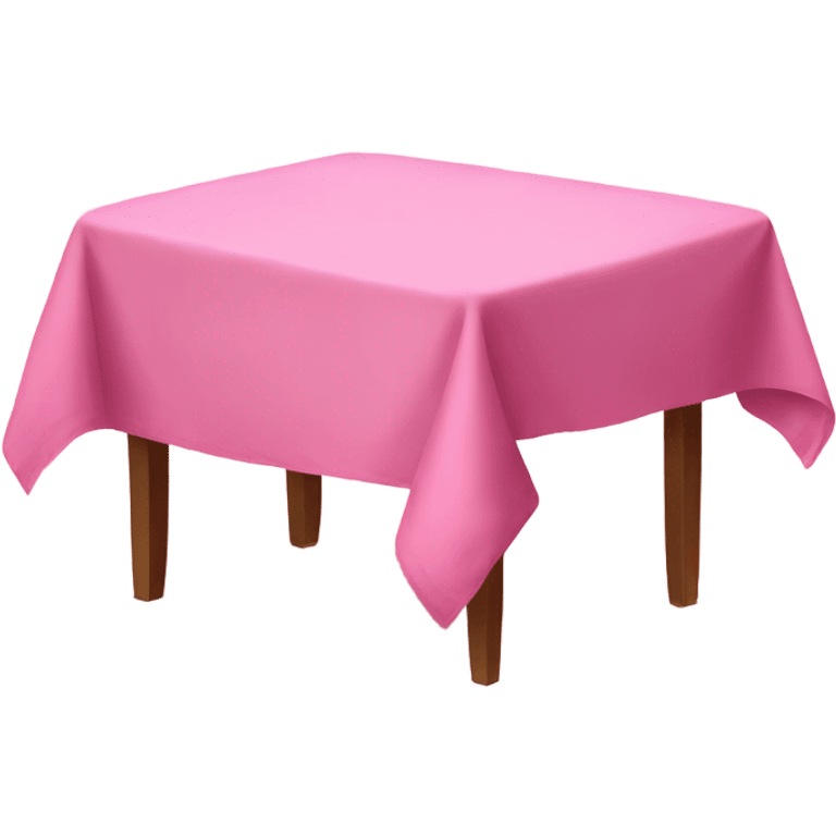 Table with pink table cloth  emoji