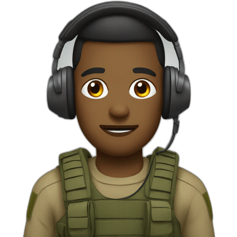 Soldiers with headphones emoji