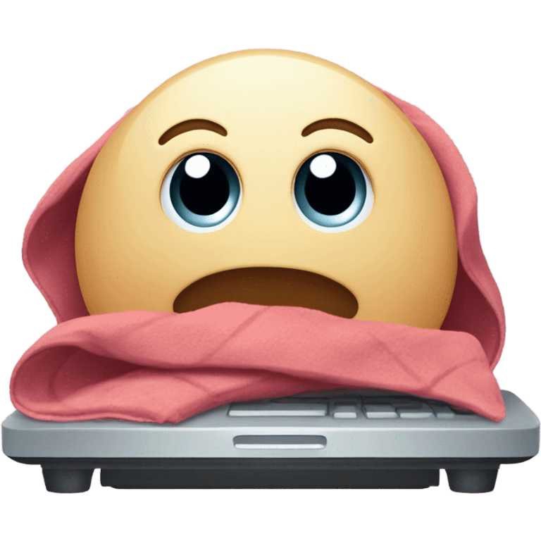 Computer sleeping kawaii emoji