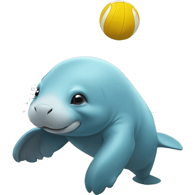 dugong  playing volleyball emoji