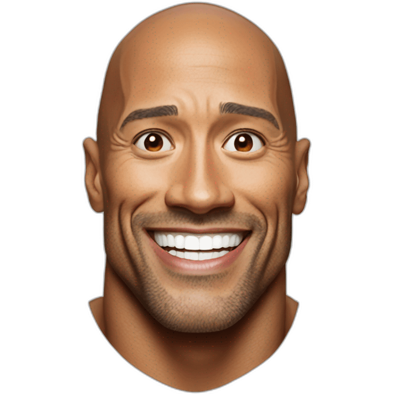 Dwayne Johnson smile emoji