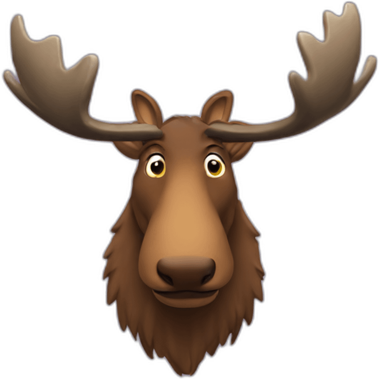 Moosehead with a moustache emoji