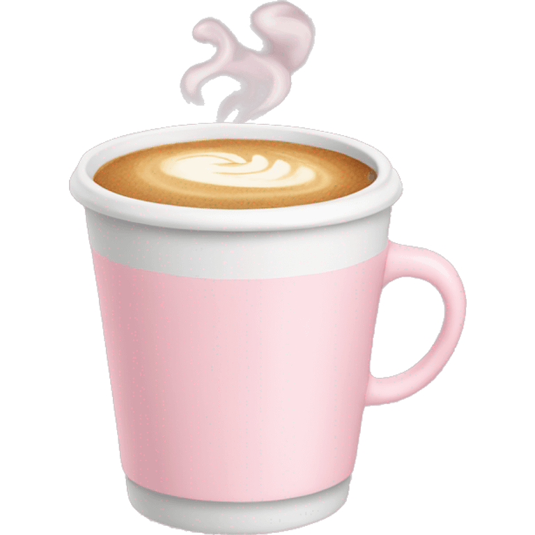 Pastel pink coffee cup emoji