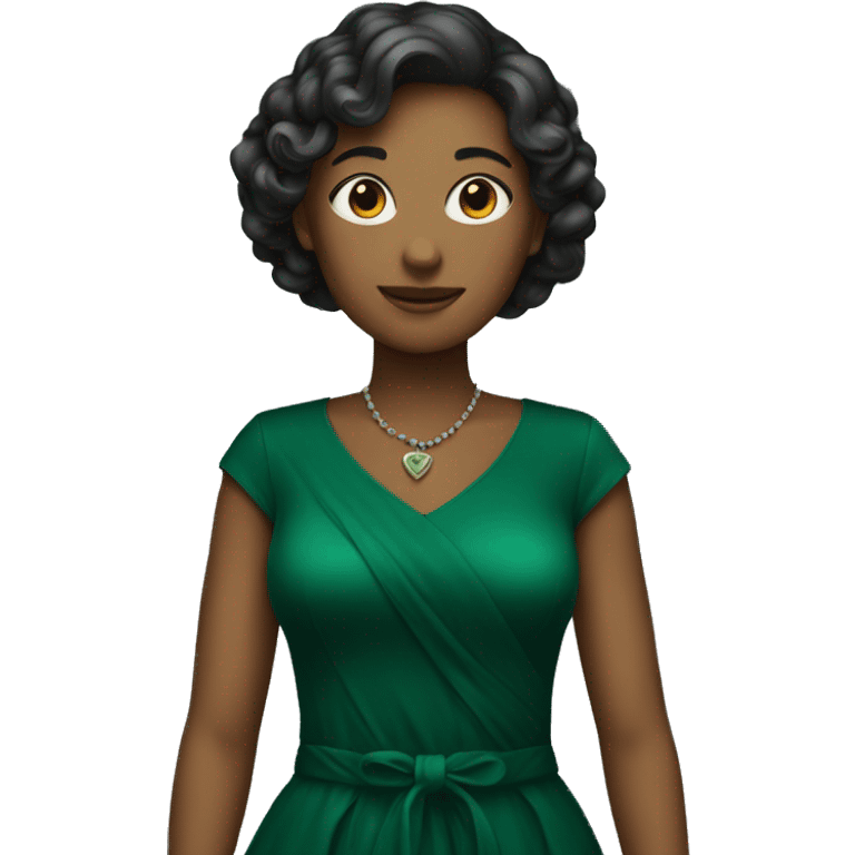 dark green dress emoji