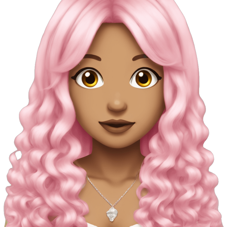 gyaru girl pink hair emoji