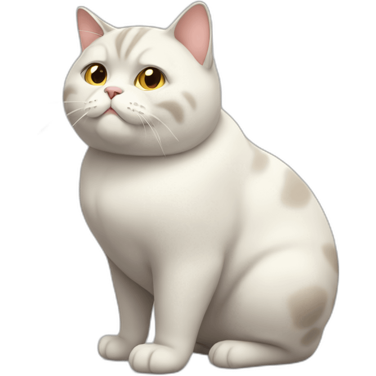 obese cat full body emoji