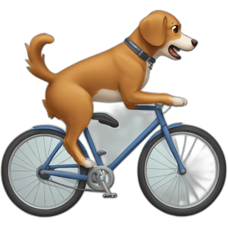 dog rinding bike emoji