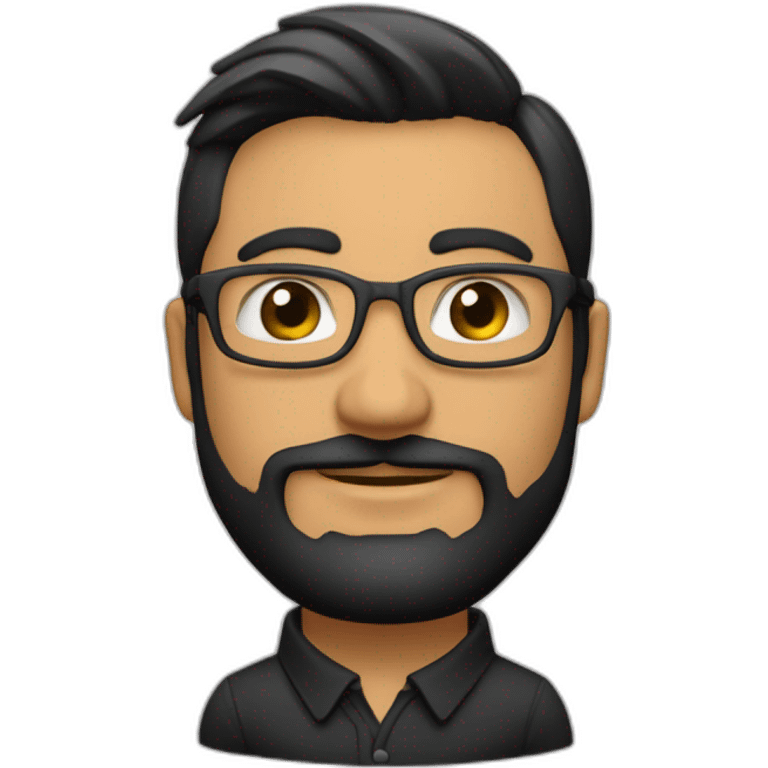 Elkin de la cruz-consultor de negocios-sombra barba blanca-lentes marco negro emoji