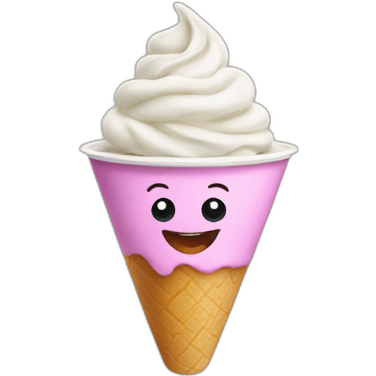 Frozen yogurt emoji