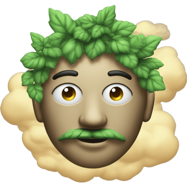 420 Person face portrait beakerbong clouds emoji