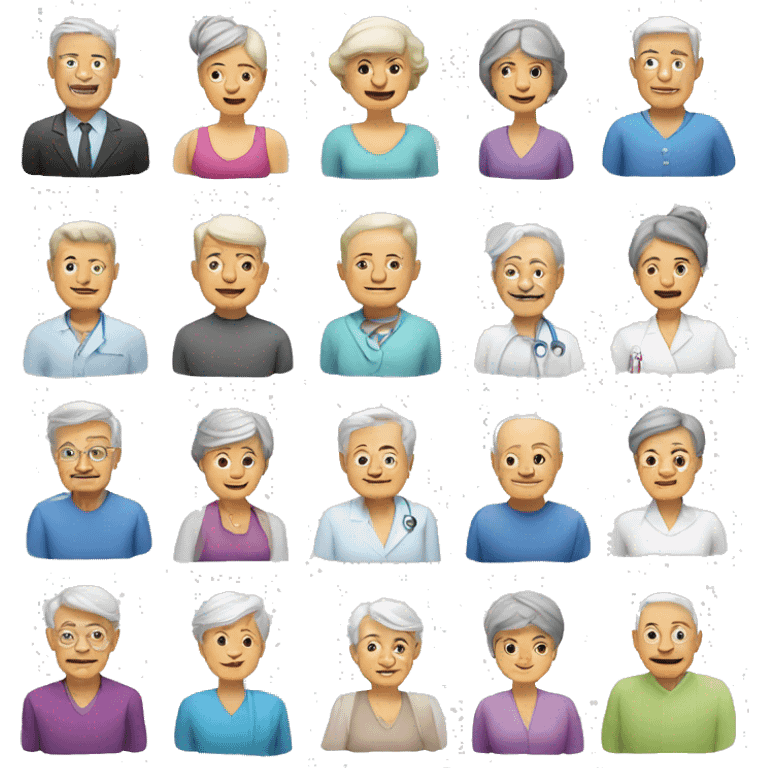 rehabilitation, hotel, health, gym , elderly people emoji