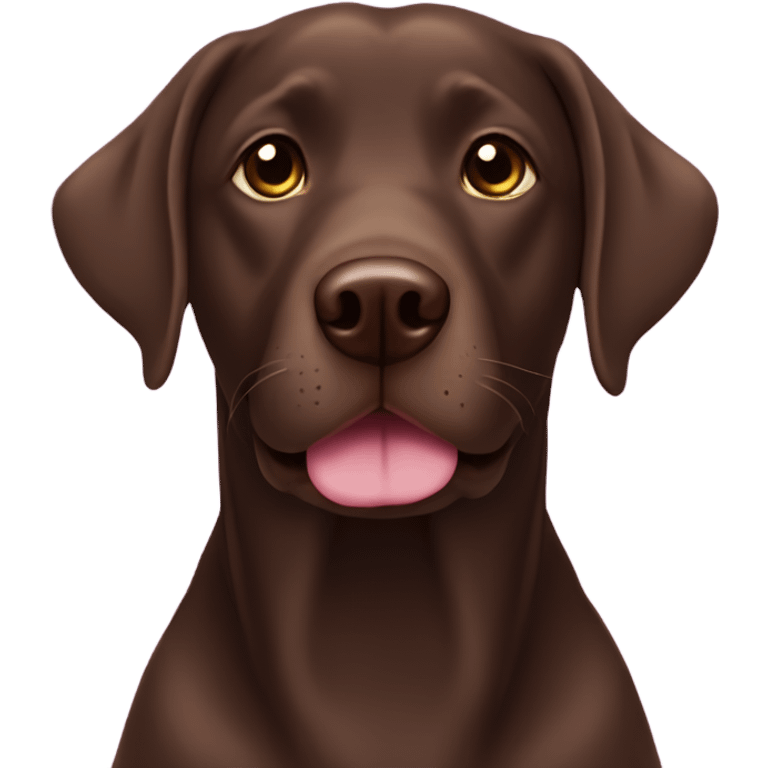 Chocolate lab, purple hearts,love emoji