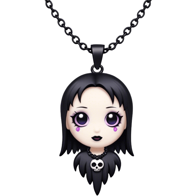 kawaii goth necklace  emoji