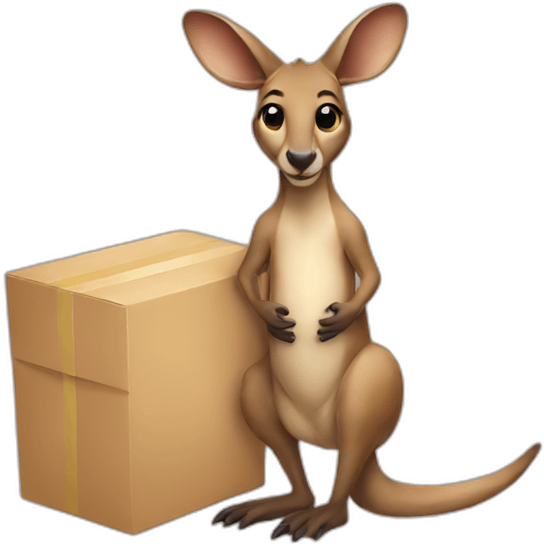 kangaroo-holding-package emoji