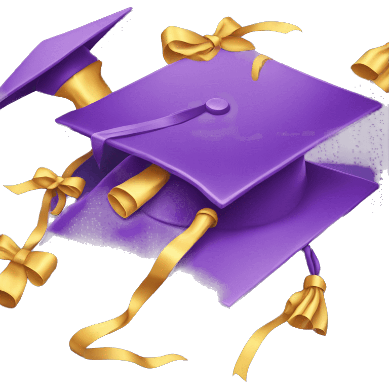 Purple graduation cap emoji