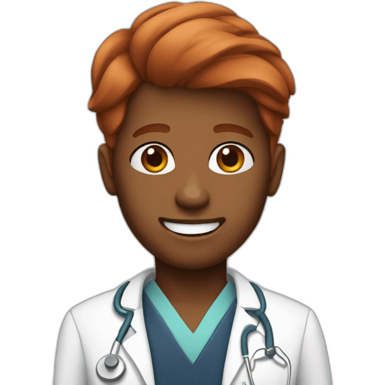 red hair brown skin dentist emoji