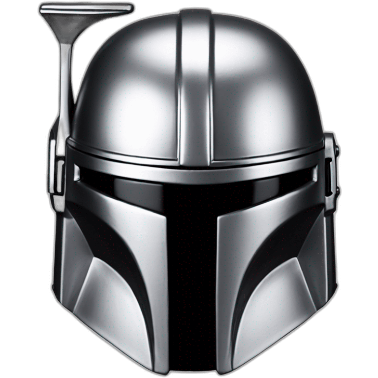 Mandalorian helmet silver emoji