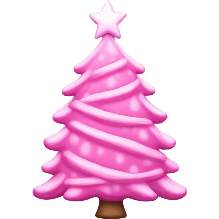 Pink Christmas tree emoji