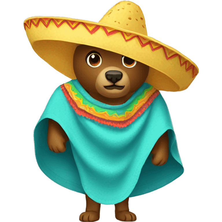 Taco wearing a poncho emoji