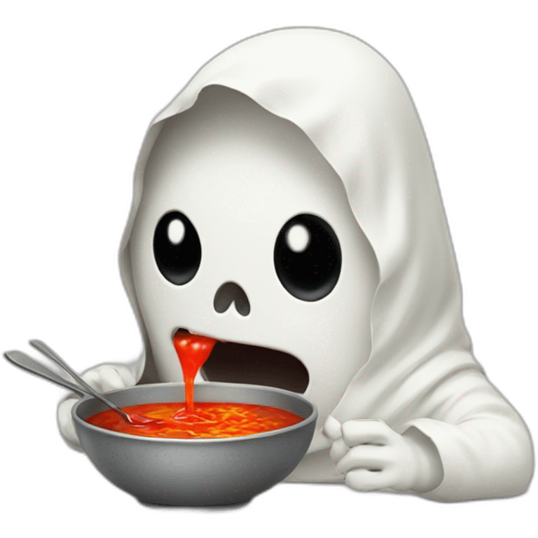 Ghost eating borsch emoji